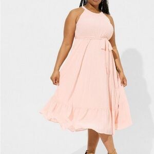 Torrid Light Pink Midi Dress